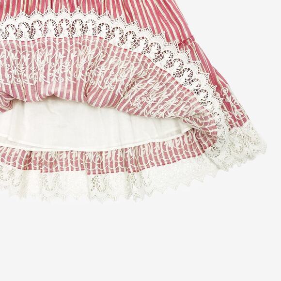 NWOT MISA Los Angeles Silvia Mini Skirt Size XS Striped Cotton Blend Soft Girl - Picture 10 of 14